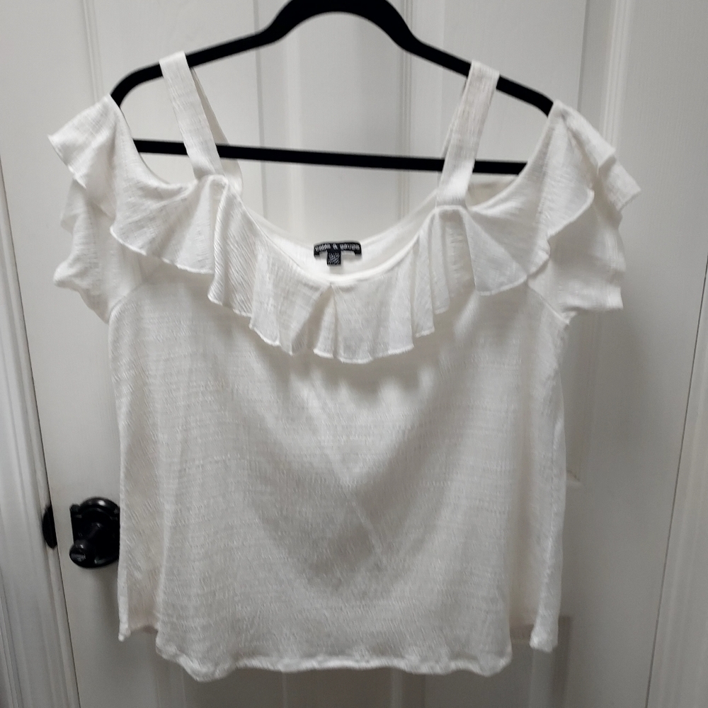 Cable and Gauge Cold Shoulder top